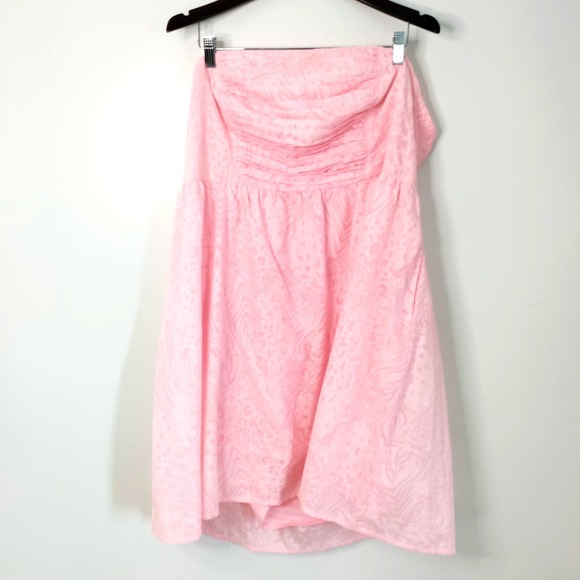 Torrid Ruche Pink Jacquard Lined Flare Women 20 Halter Top‎ Beach Boho Coquette - Picture 1 of 10